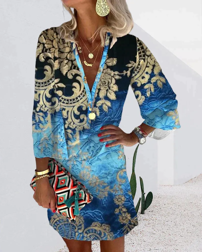 TastyHottie - Bohemian style long sleeve dress