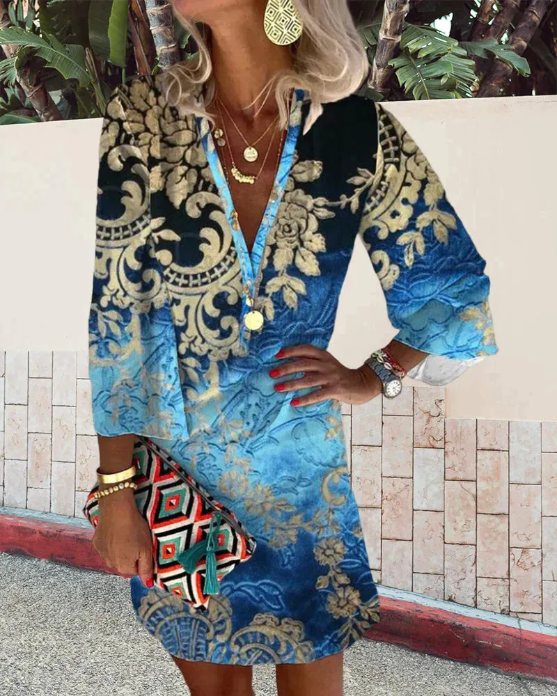 TastyHottie - Bohemian style long sleeve dress