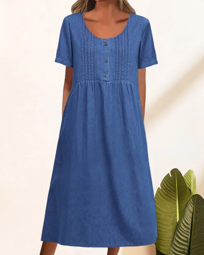 TastyHottie - Denim short sleeve dress