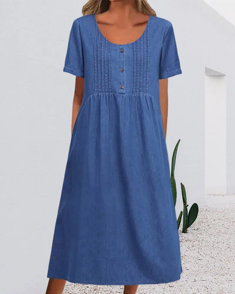 TastyHottie - Denim short sleeve dress