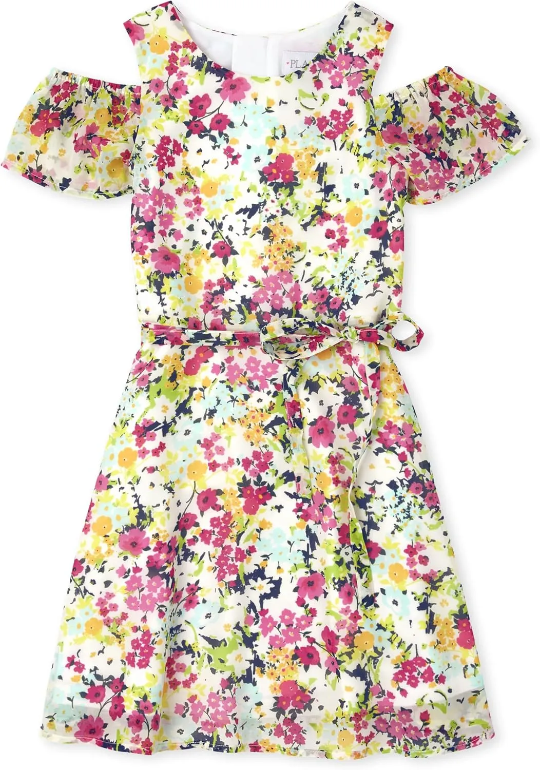 The Children's Place Girls' Floral Off Shoulder Dress