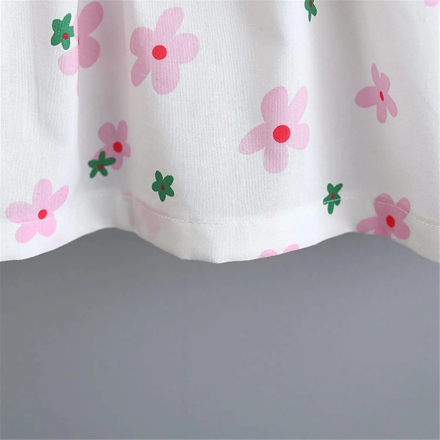 Toddler Baby Girl Suspender Ruffled Dress Floral Print Summer Princess Dress Beach Vacation Dress with Hats for 0~2T