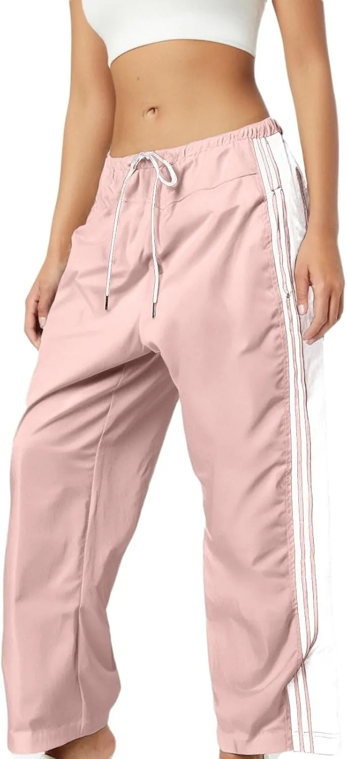 Trendy High Waist Wide Leg Trousers, 2025 New Straight Fit Elastic Waist Casual Pants