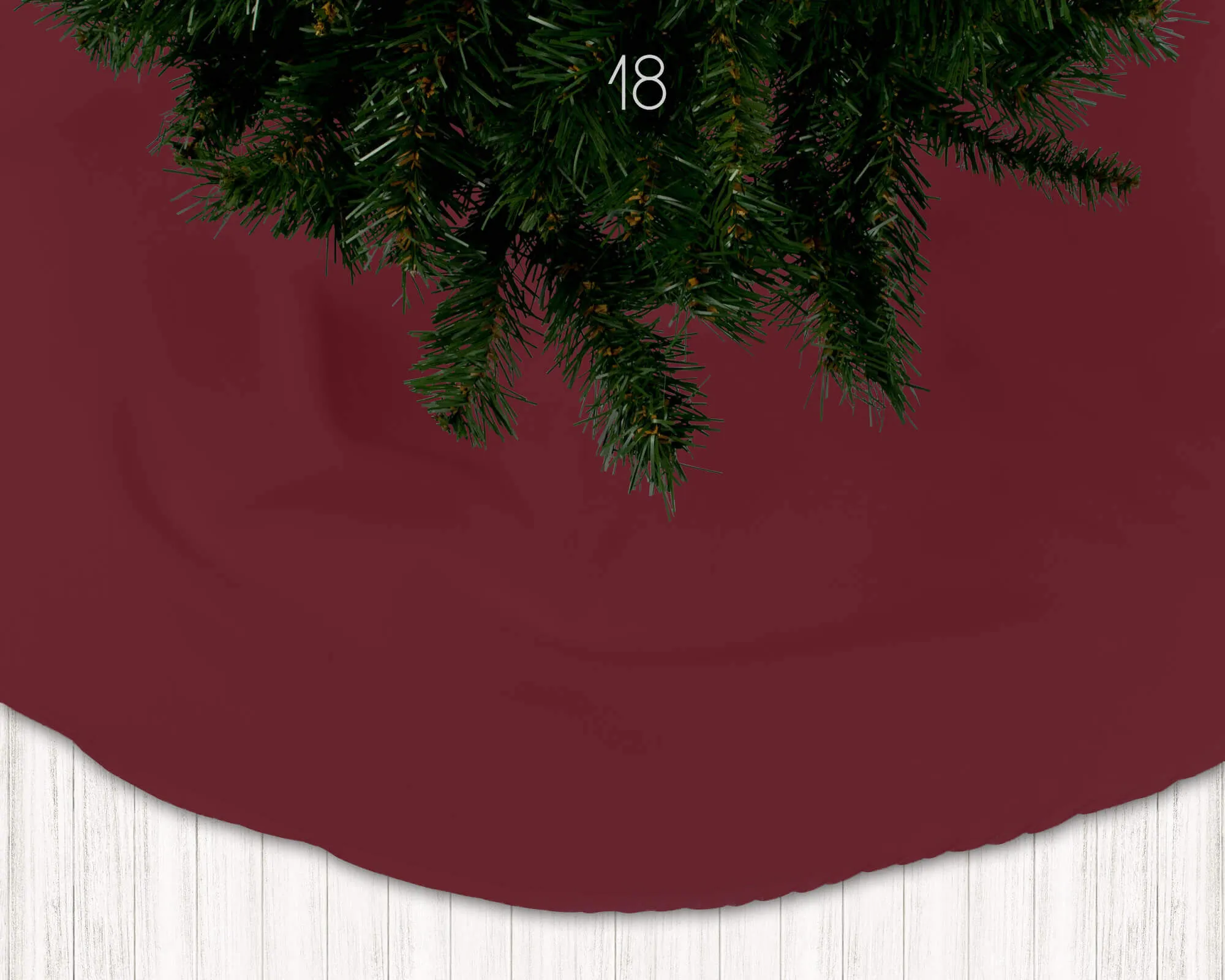 Vibrant Red, Burgundy, and Dark Merlot Holiday Christmas Tree Skirts