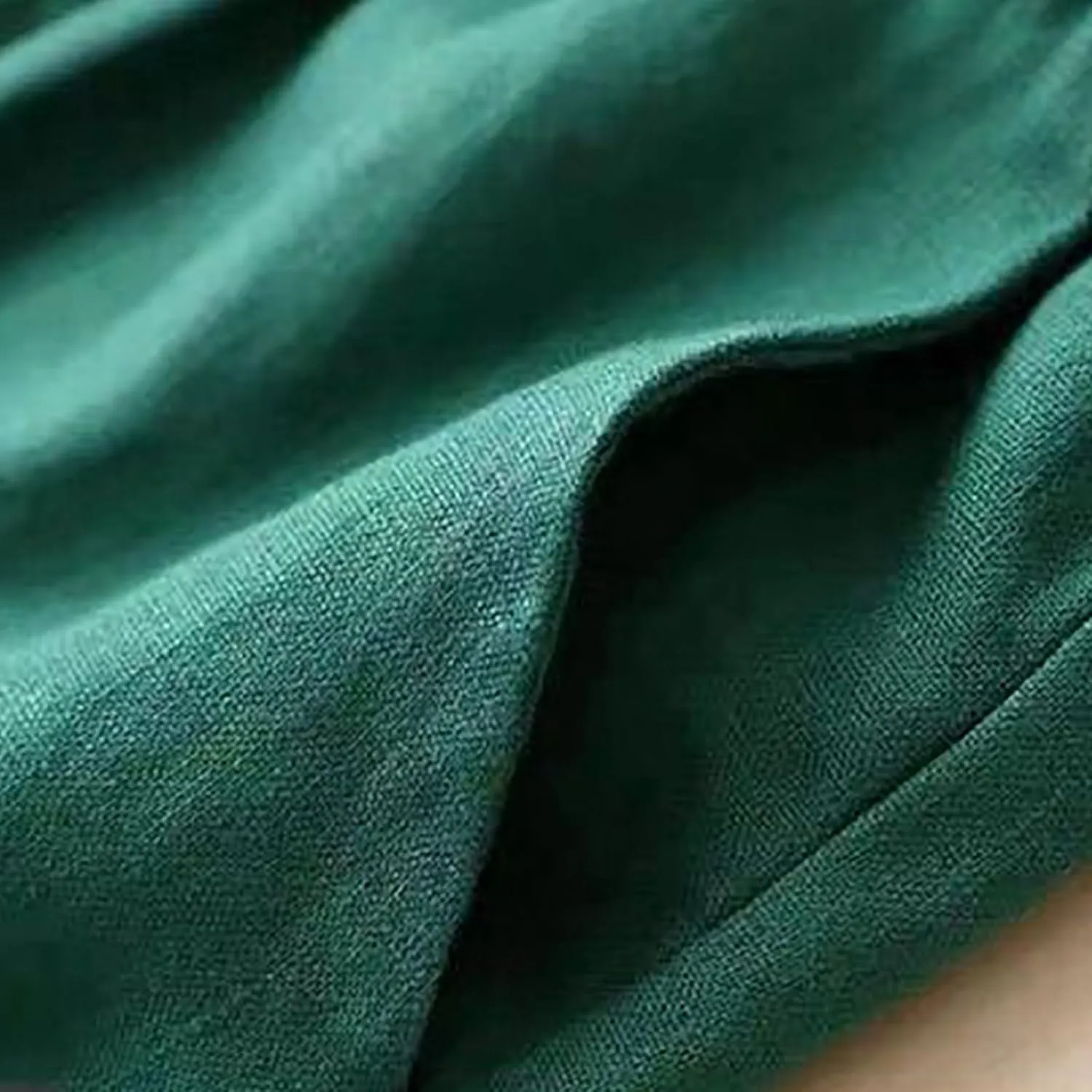 Wide Leg Linen Pants for Women Casual Drawstring Elastic Waisted Palazzo Pants Flowy Summer Beach Trousers with Pockets