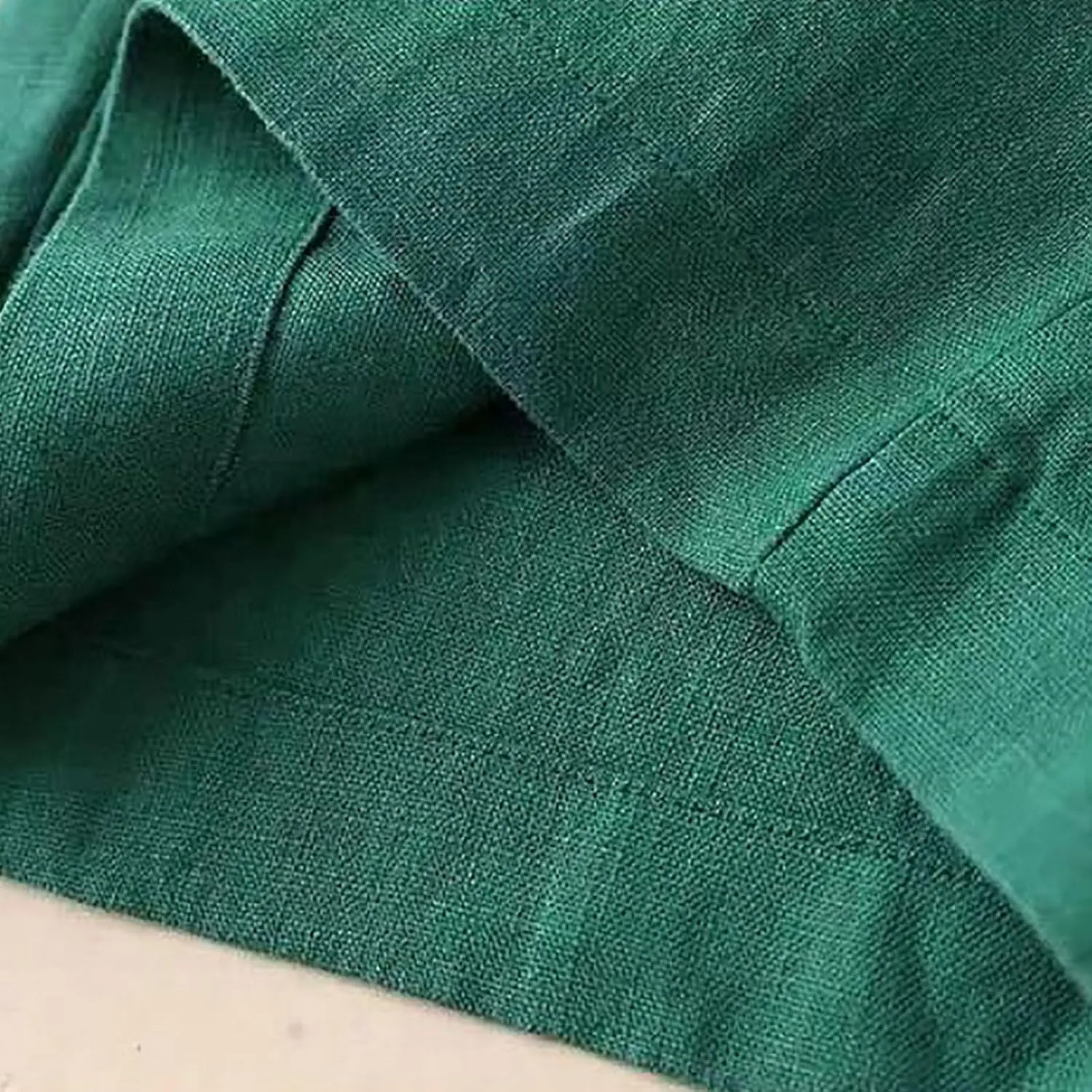 Wide Leg Linen Pants for Women Casual Drawstring Elastic Waisted Palazzo Pants Flowy Summer Beach Trousers with Pockets