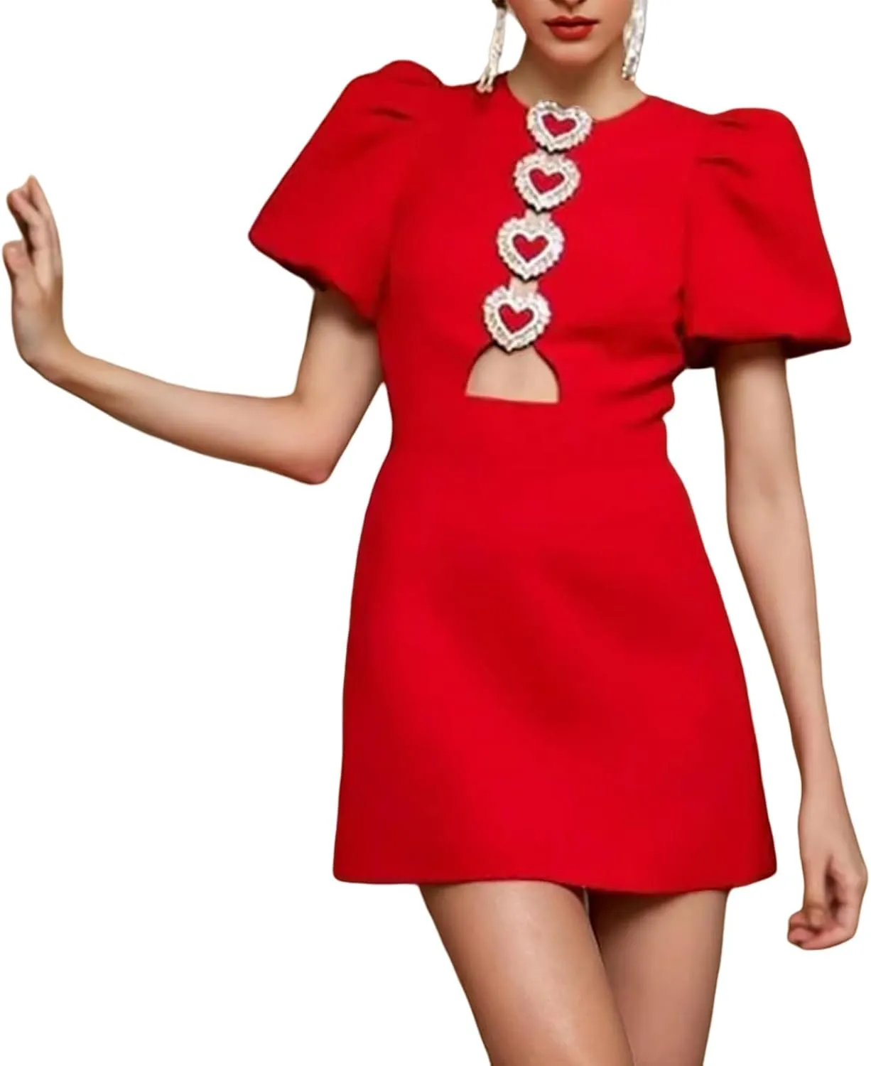 Women Hollow Out Bow Dress for O Neck Bodycon Dresses Female Party Elegant Sexy Slim Evening Mini Dresses for Women Formal