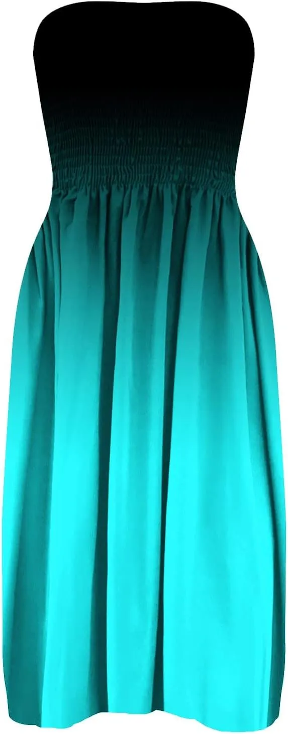 Women Summer Trendy Off Shoulder Sleeveless Tube Dress Casual Dressy Strapless Ruffle Swing Short Shift Dress