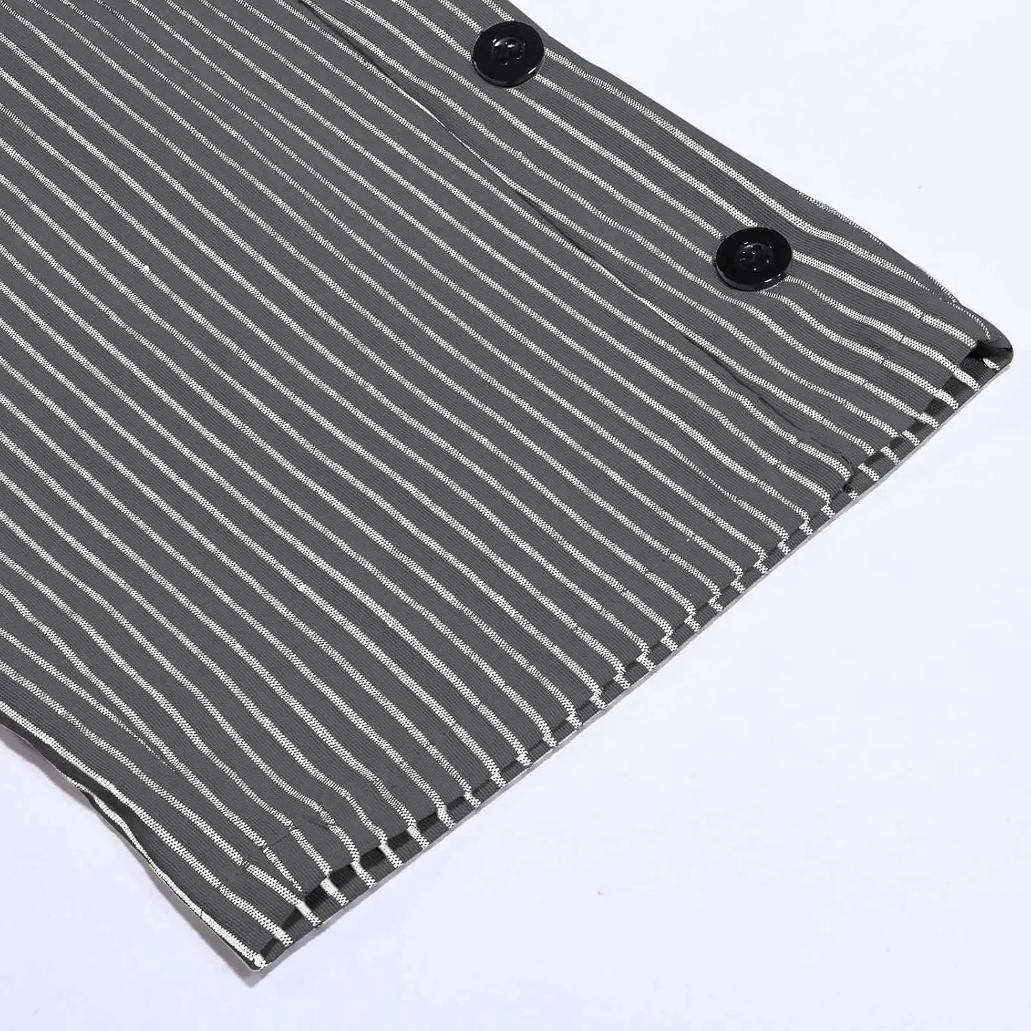 Women's 2025 Casual Pants Women's Striped Side Fashionable Loose Elastic Waist Straight Womens Cotton