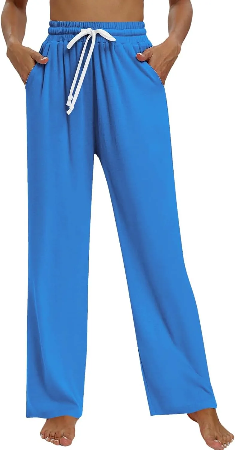 Womens Cargo Sweatpants Loose Sports Casual Pants Mid Waist Solid Color Wide Leg Pants Casual Pants Jogger