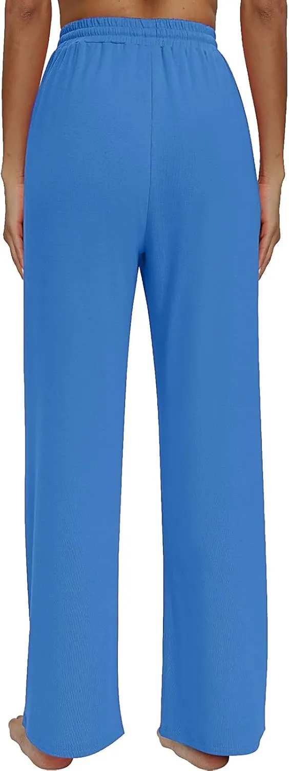 Womens Cargo Sweatpants Loose Sports Casual Pants Mid Waist Solid Color Wide Leg Pants Casual Pants Jogger