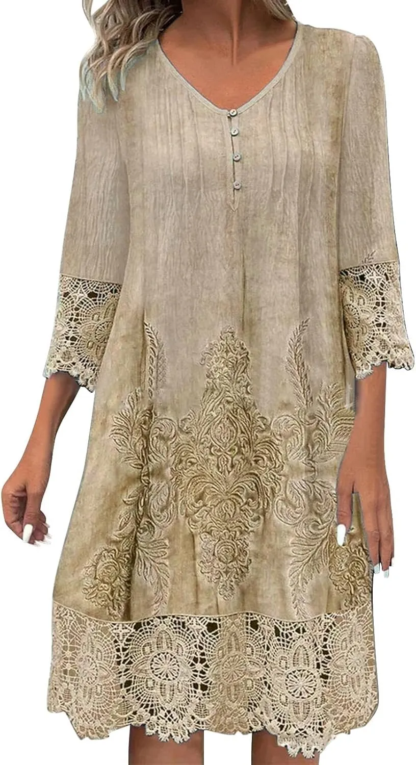 Womens Colorful Boho Floral Maxi Dress Casual Loose Summer Beach Vacation Flowy Dresses