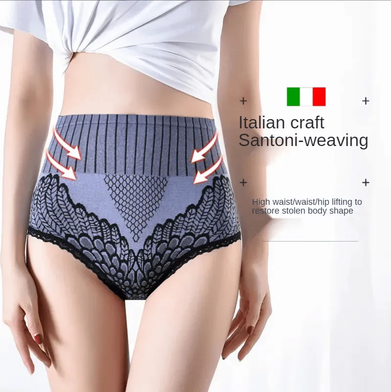 Women's Cotton High Waist Tummy Support Panties - LV389