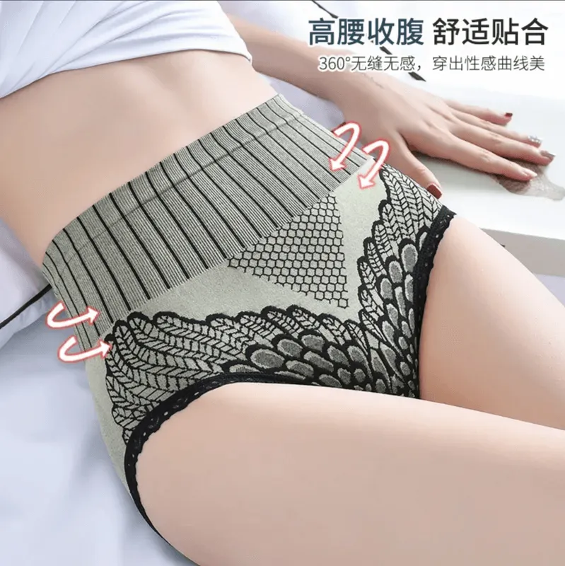 Women's Cotton High Waist Tummy Support Panties - LV389