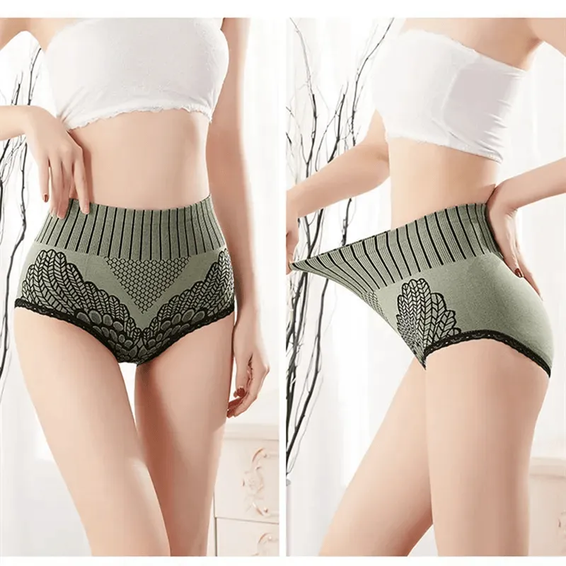 Women's Cotton High Waist Tummy Support Panties - LV389