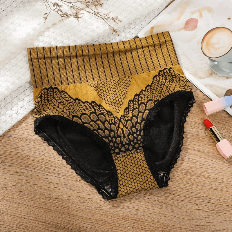 Women's Cotton High Waist Tummy Support Panties - LV389