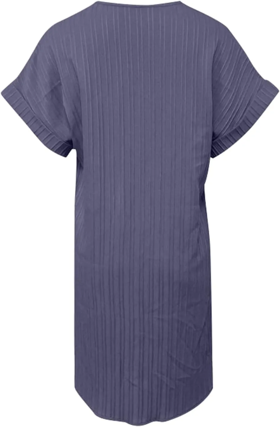 Womens Cotton Shirt Dress Summer Casual Short Sleeve Button Down Beach Cover Up Shirts with Pockets