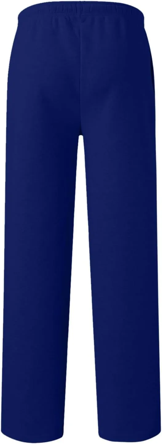 Women's Fleece Lined Sweatpants Casual Fall High Waisted Drawstring Baggy Wide Straight Leg Lounge Pants with Pockets