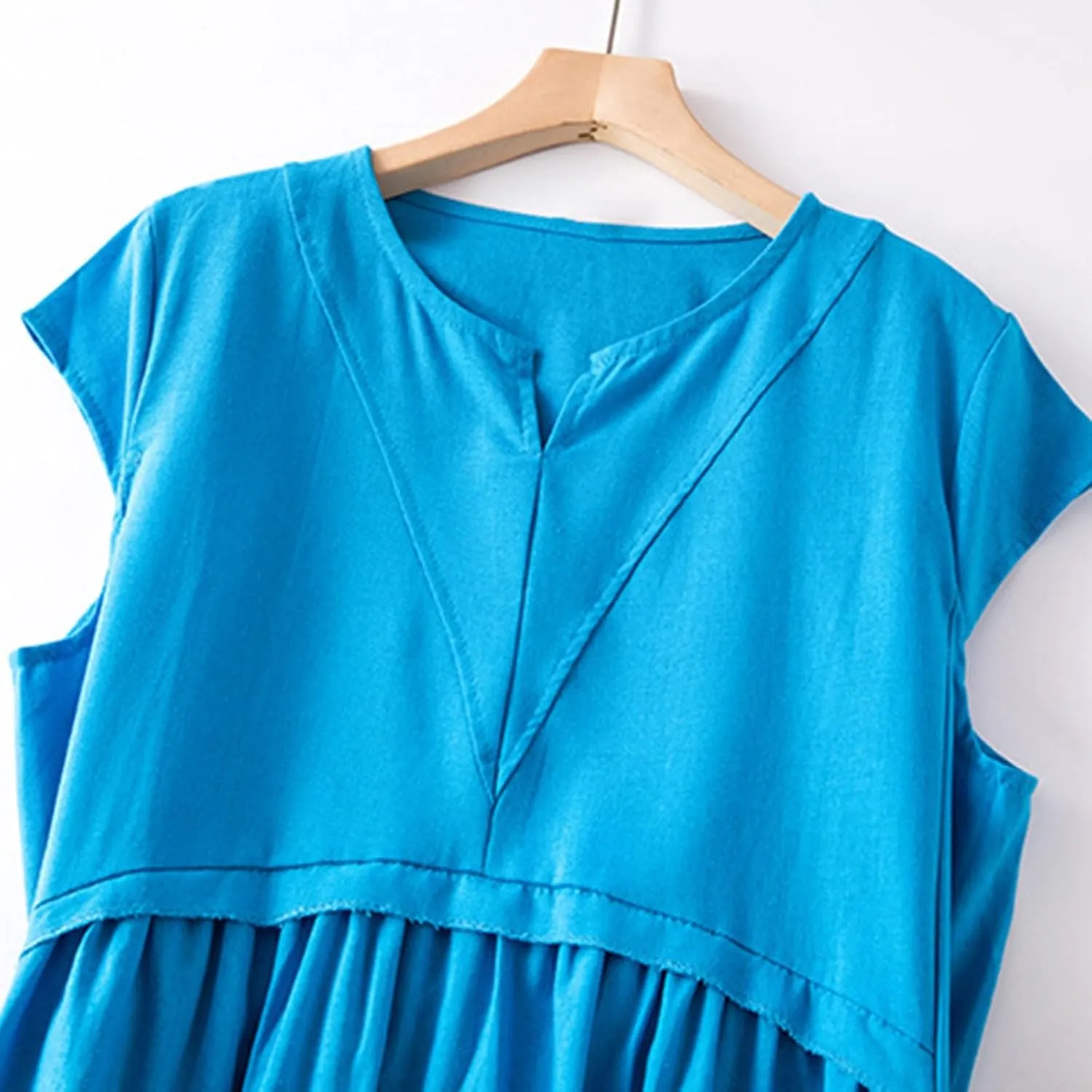 Women's Linen Dresses Vintage Summer Sleeveless Maxi Dresses Casual Comfy Cotton Dress Trendy Summer Vacation Outfits