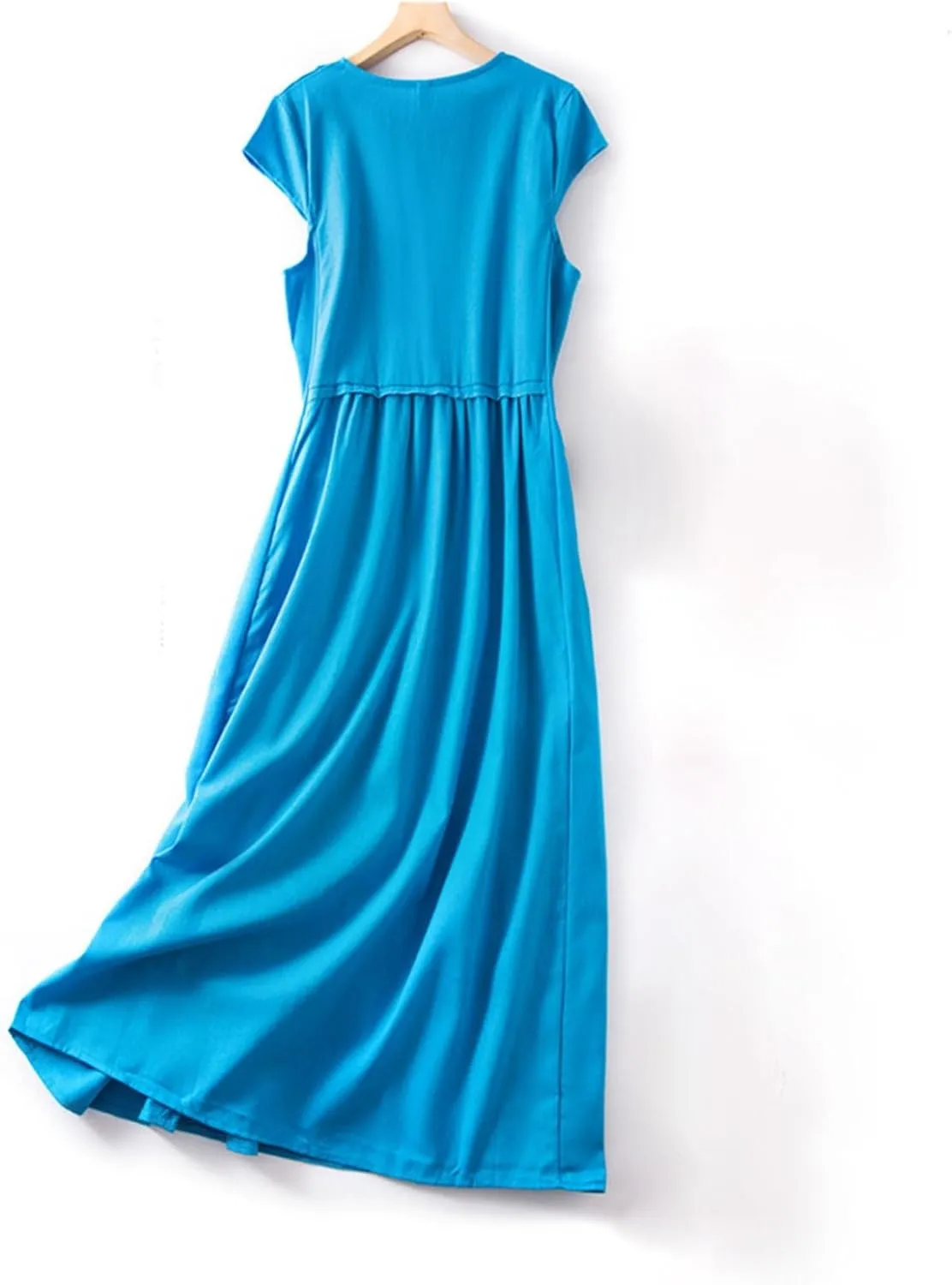 Women's Linen Dresses Vintage Summer Sleeveless Maxi Dresses Casual Comfy Cotton Dress Trendy Summer Vacation Outfits