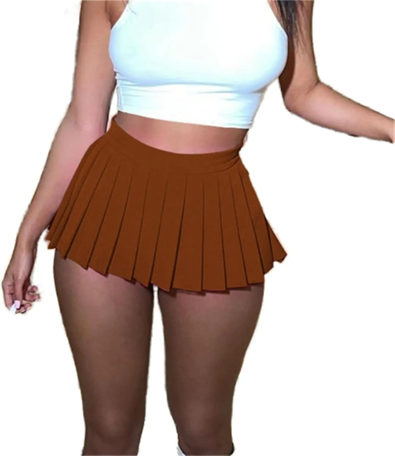 Women's Mini Pleated Skirts Womens Cargo Tennis Skirt Y2k Skater Skirt Girl Sexy A-Line Club School Skirt