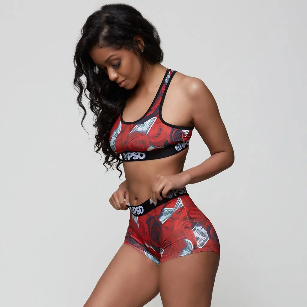 Women's PSD 100 Roses Sports Bra