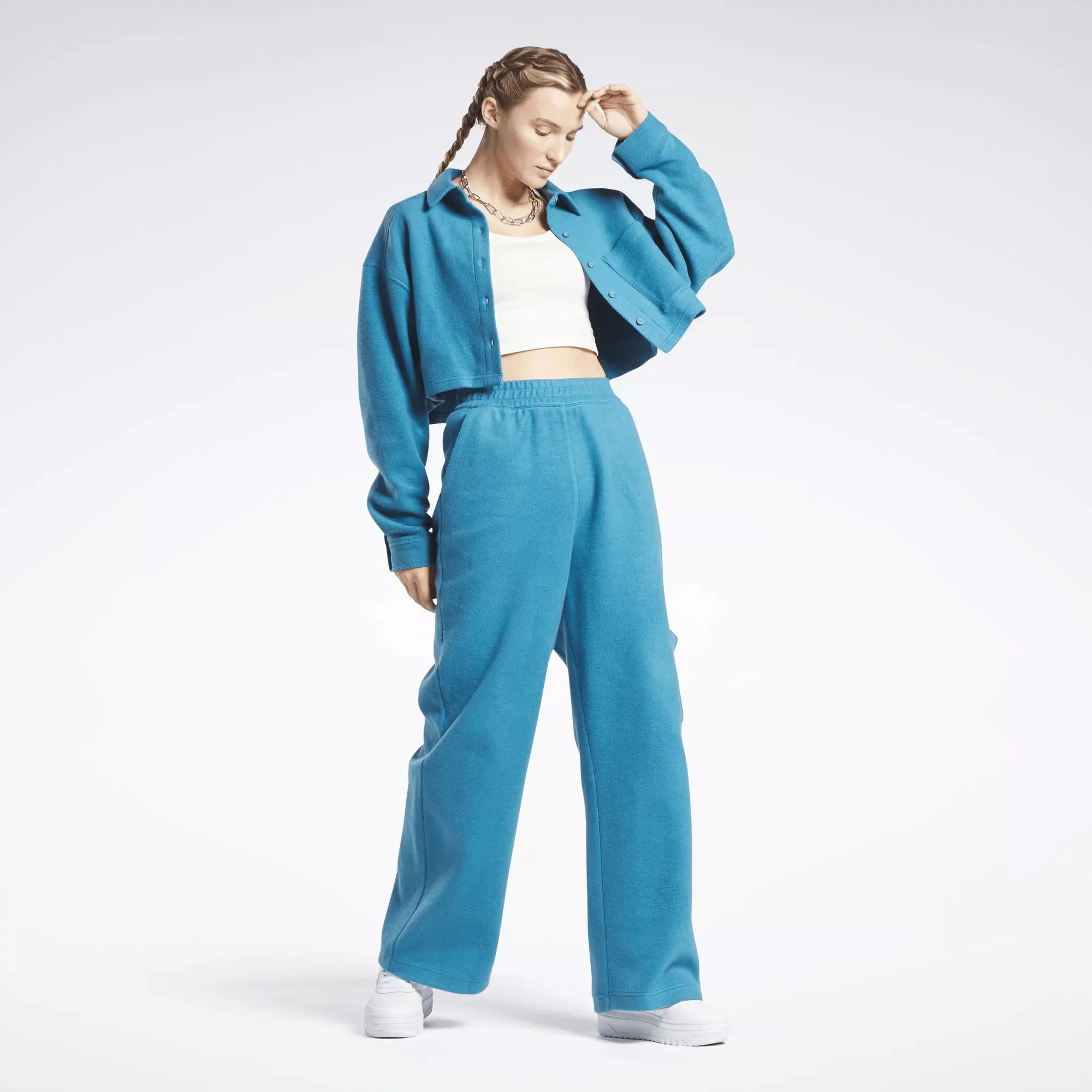 Women's Reebok Classics Reverse Fleece Wide Leg Pants