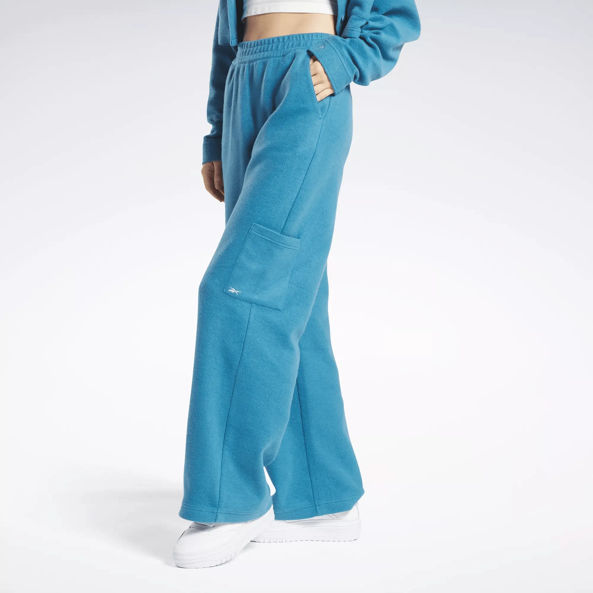 Women's Reebok Classics Reverse Fleece Wide Leg Pants
