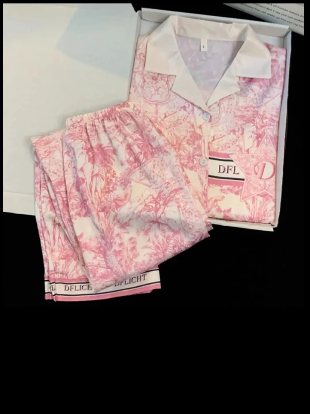 Women's Satin Pajamas Set Luxury Sleepwear M X5034803