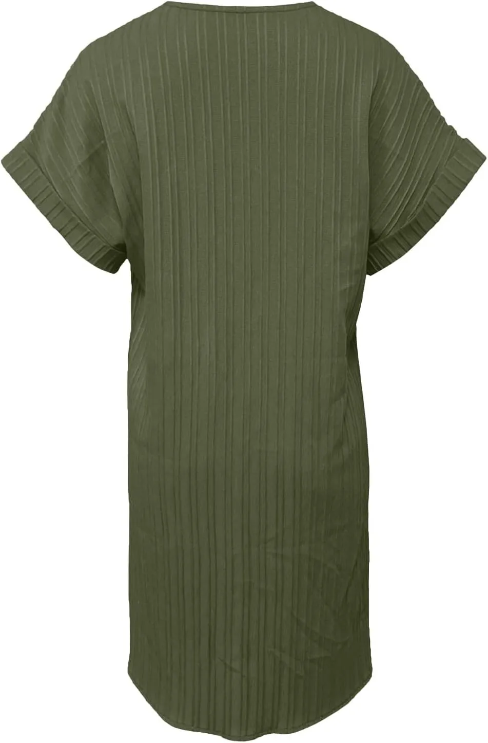 Womens Summer Shirt Dress Short Sleeve Solid Shift Dress Casual Loose Flowy Beach Vacation Sundress with Pockets