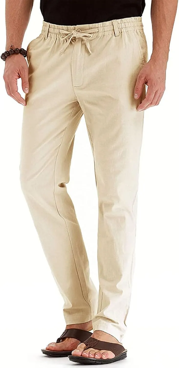 Ymosrh Mens Sweatpants Casual Pants Loose Large Elastic Waist Cotton Versatile Solid Color Sweatpants Jogger Sweats