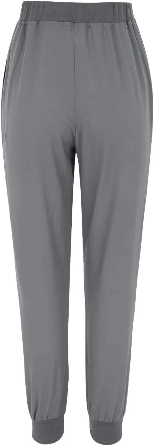 ZDRZK Jogging Pants for Women Cotton Linen Drawstring Elastic Waist Pants Casual Oversized Lounge Sweatpants with Pockets